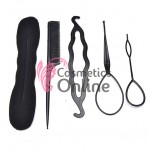 Accesorii de par pentru cocuri CS003AA cu 50 piese - Negru